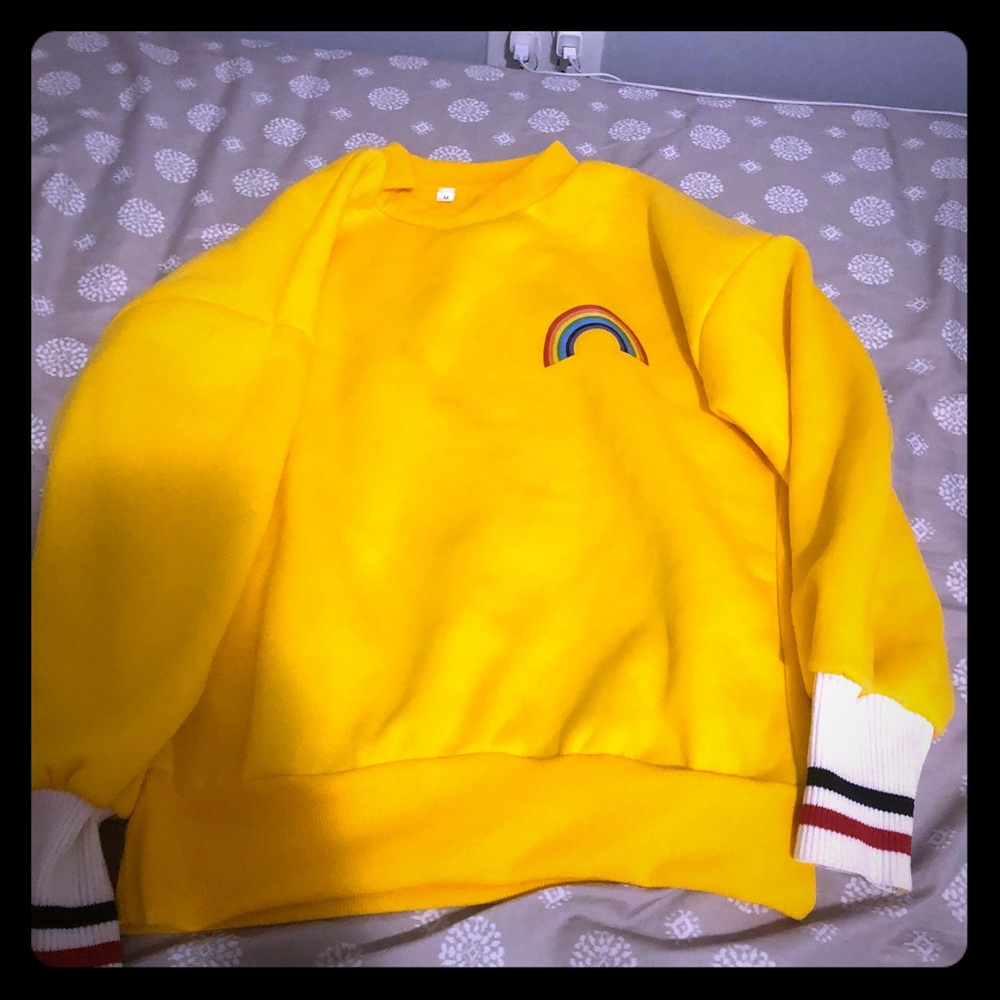 women cute rainbow sweater
